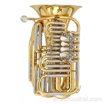 Travel BB Tuba ، النحاس Tuba Lacquer Gold Silver